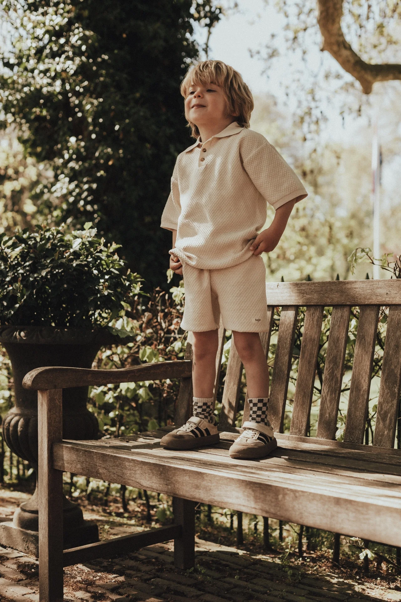 Baje Studio - knitted shorts Uriz - white coconut - Afbeelding 4