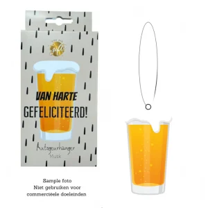 Autogeurhanger - Gefeliciteerd bier