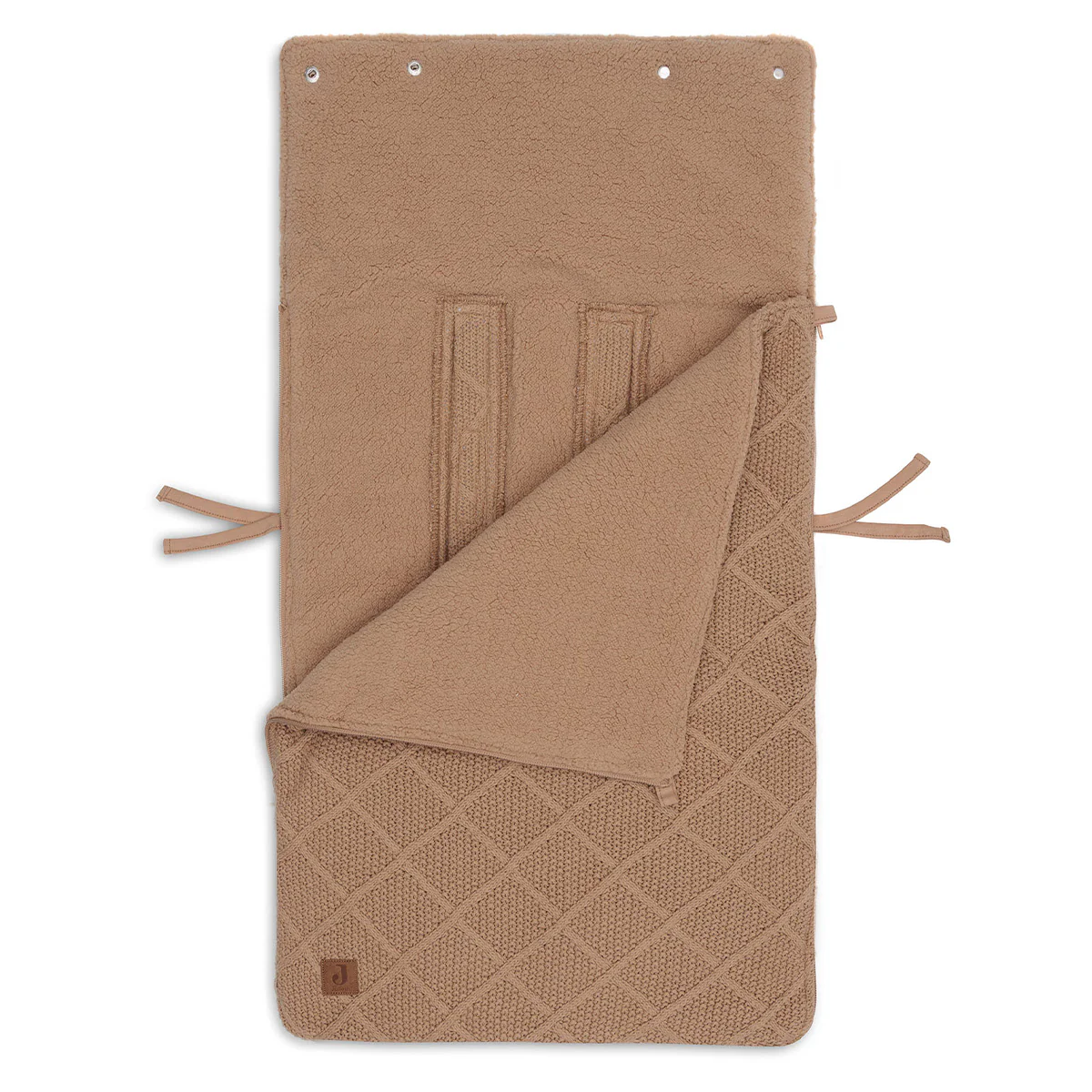 Voetenzak groep 0+ 3/5 punts Check Knit - Biscuit - Afbeelding 4