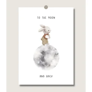 Wenskaart 'to the moon and back'