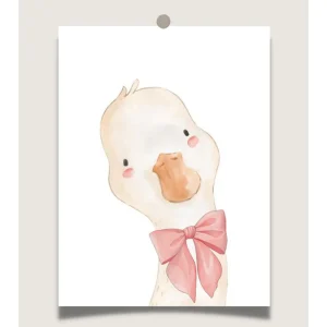 Wenskaart geboorte Gans ~ roze