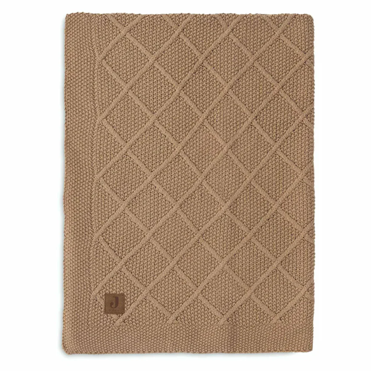 Wiegdeken Check Knit - Biscuit - 75x100cm - Afbeelding 4