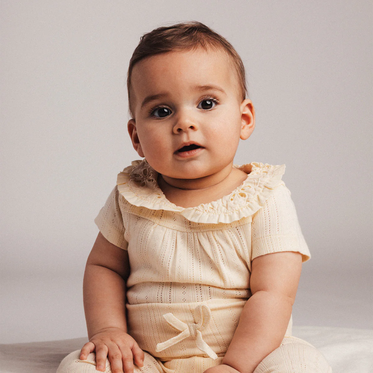 Baje Studio - pointelle bodysuit Yuul - crėme oat - Afbeelding 2