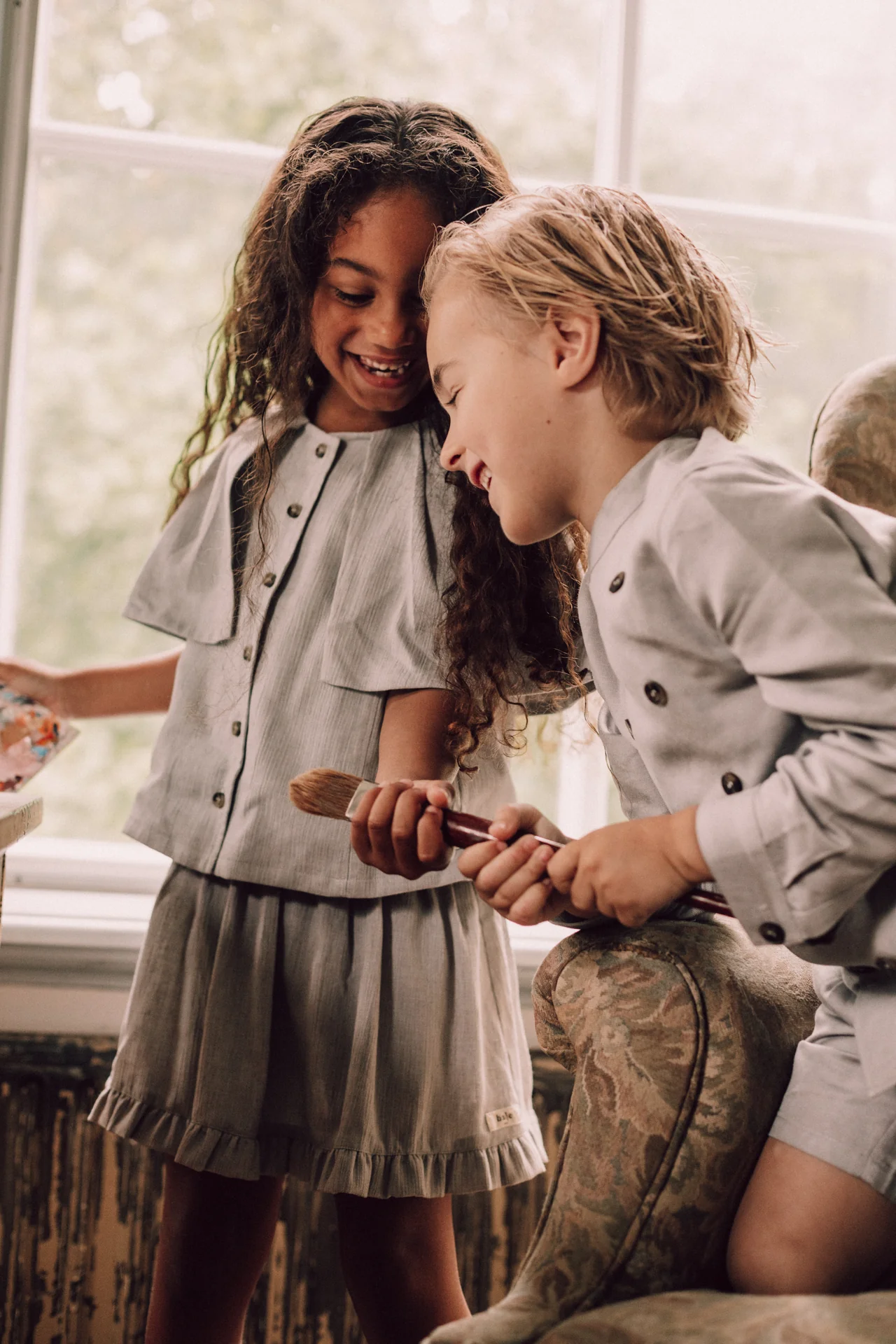 Baje Studio - woven blouse Liss - blue steel - Afbeelding 7