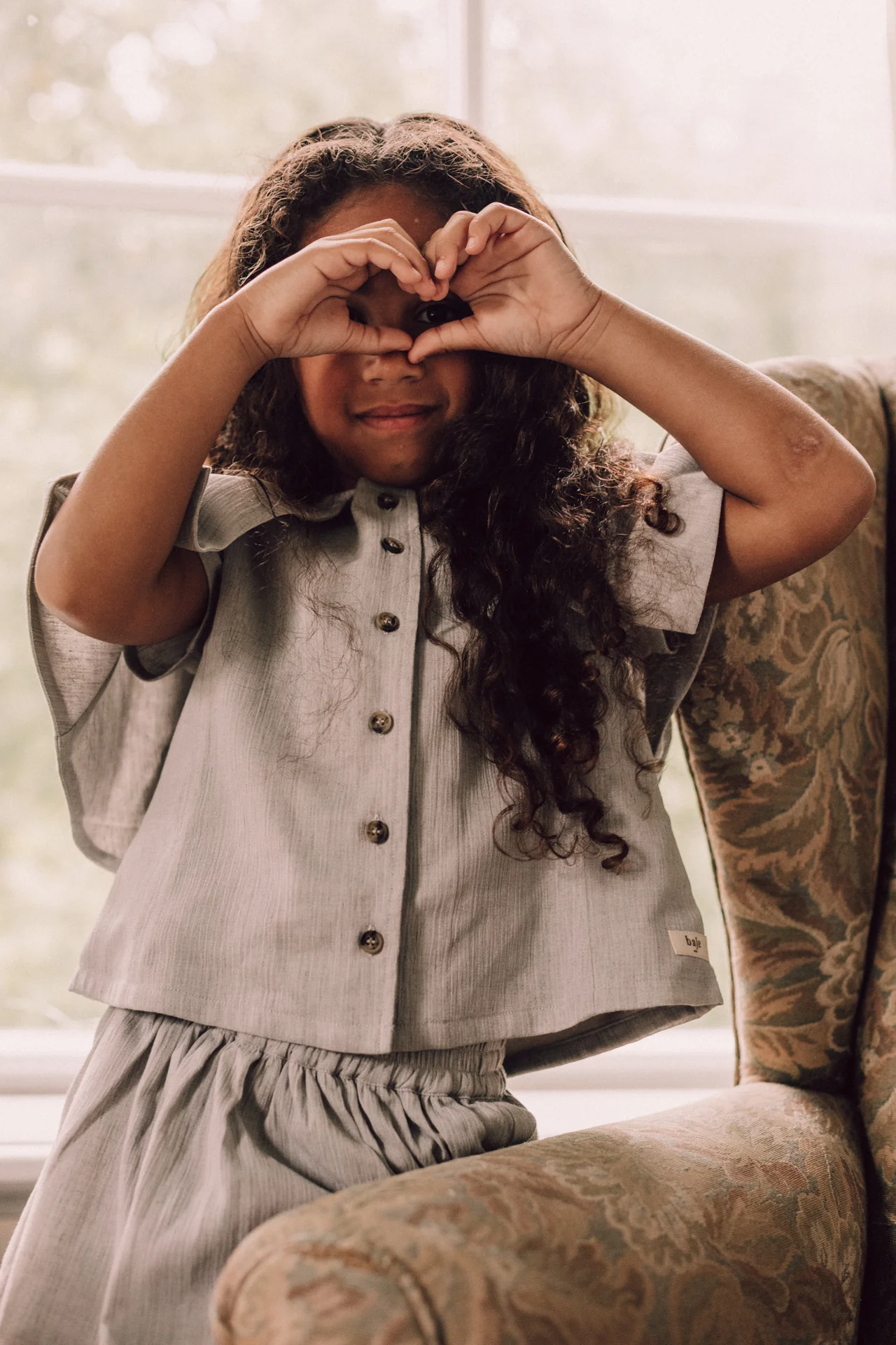 Baje Studio - woven blouse Liss - blue steel - Afbeelding 6